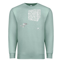 Seafoam qr code cube we are the borg Premium Sweatshirt - linhVisuals