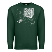 Sports Green qr code cube we are the borg Premium Sweatshirt - linhVisuals
