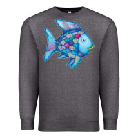 Charcoal Heather rainbow fish Premium Sweatshirt - linhVisuals