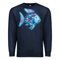 Navy rainbow fish Premium Sweatshirt - linhVisuals