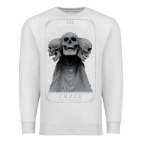 Oatmeal Heather hunt showdown anniversary three of skulls black t shirt Premium Sweatshirt - linhVisuals