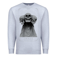 Heather Grey hunt showdown anniversary three of skulls black t shirt Premium Sweatshirt - linhVisuals