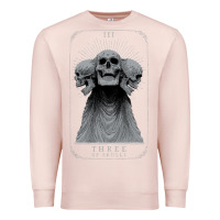 Pale Pink hunt showdown anniversary three of skulls black t shirt Premium Sweatshirt - linhVisuals