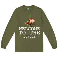 Army Green Welcome To The Jungle Long Sleeve Tee - Bettercallsaul