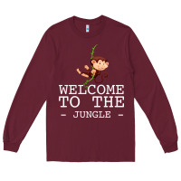 Burgundy Welcome To The Jungle Long Sleeve Tee - Bettercallsaul