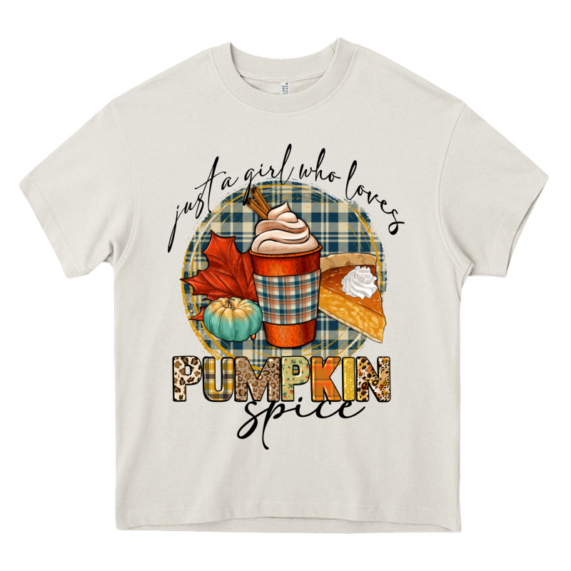 Just A Girl Who Loves Pumpkin Spice Heavy Core Tee by CowGirlArtShop | Teevron