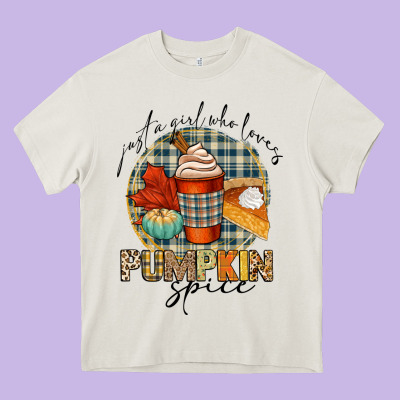 Just A Girl Who Loves Pumpkin Spice Heavy Core Tee Designed By Cowgirlartshop