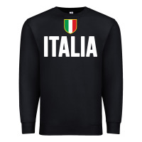 Black italia soccer jersey Premium Sweatshirt - linhVisuals