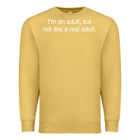 Antique Gold i'm an adult, but not like Premium Sweatshirt - linhVisuals