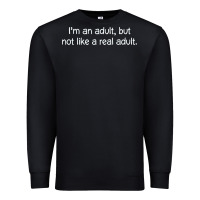 Black i'm an adult, but not like Premium Sweatshirt - linhVisuals