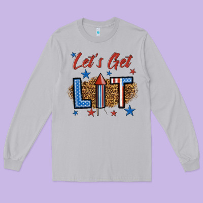 Let's Get Lit 1 Long Sleeve Tee Designed By Bundleandbundleshop