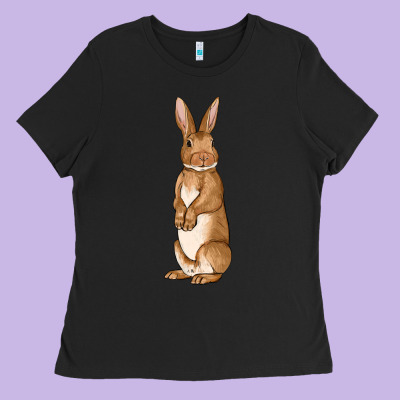 Bunny Easter Ladies Tee Designed By Oliviacreatesart