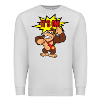 Dove Grey donkey kong Premium Sweatshirt - linhVisuals