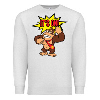 Oatmeal Heather donkey kong Premium Sweatshirt - linhVisuals