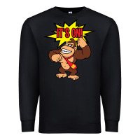 Black donkey kong Premium Sweatshirt - linhVisuals
