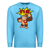 Ocean Blue donkey kong Premium Sweatshirt - linhVisuals
