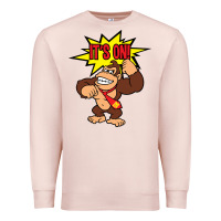 Pale Pink donkey kong Premium Sweatshirt - linhVisuals