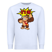 White donkey kong Premium Sweatshirt - linhVisuals