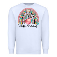 White hello preschool Premium Sweatshirt - JahusDesignShop