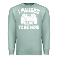 Seafoam i paused my game to be here Premium Sweatshirt - linhVisuals