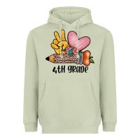 Matcha peace love 4th grade Heavyweight Hoodie - JahusDesignShop