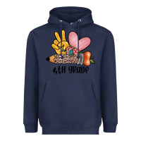 Navy peace love 4th grade Heavyweight Hoodie - JahusDesignShop