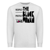 Oatmeal Heather respect protect love the black woman Premium Sweatshirt - linhVisuals