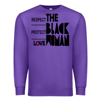 Purple respect protect love the black woman Premium Sweatshirt - linhVisuals