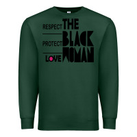 Sports Green respect protect love the black woman Premium Sweatshirt - linhVisuals