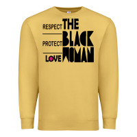 Antique Gold respect protect love the black woman Premium Sweatshirt - linhVisuals