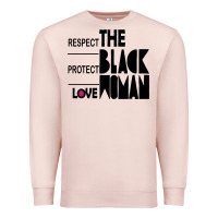 Pale Pink respect protect love the black woman Premium Sweatshirt - linhVisuals