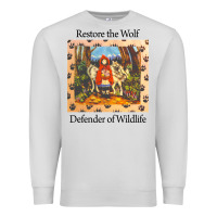 Dove Grey restore the wolf defenders of wildlife Premium Sweatshirt - linhVisuals