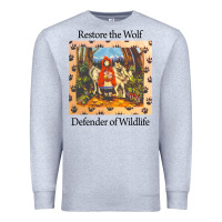 Heather Grey restore the wolf defenders of wildlife Premium Sweatshirt - linhVisuals
