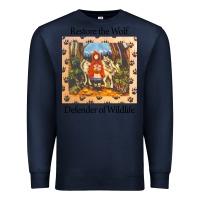 Navy restore the wolf defenders of wildlife Premium Sweatshirt - linhVisuals