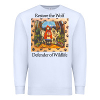 White restore the wolf defenders of wildlife Premium Sweatshirt - linhVisuals