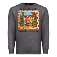 Charcoal Heather restore the wolf defenders of wildlife Premium Sweatshirt - linhVisuals