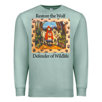 Seafoam restore the wolf defenders of wildlife Premium Sweatshirt - linhVisuals