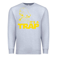Heather Grey it's a trap Premium Sweatshirt - linhVisuals