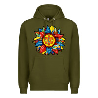 Army Green autism sunflower Premium Hoodie - RacoonDesign