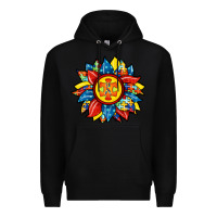 Black autism sunflower Premium Hoodie - RacoonDesign