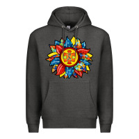 Charcoal Heather autism sunflower Premium Hoodie - RacoonDesign