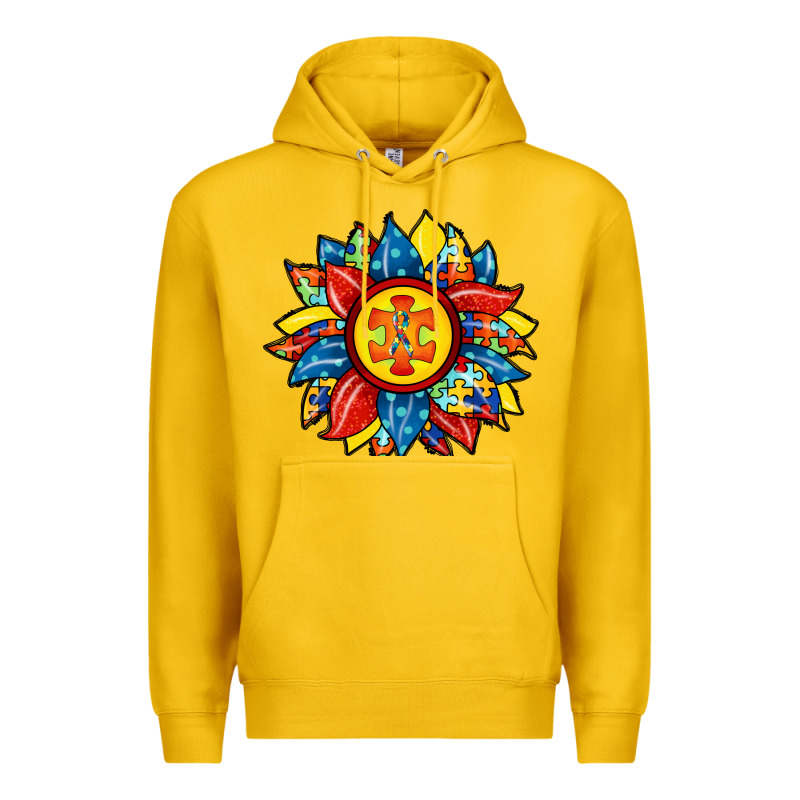 Autism Sunflower Premium Hoodie by RacoonDesign | Teevron