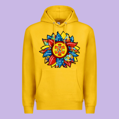 Autism Sunflower Premium Hoodie Designed By Racoondesign