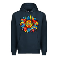 Navy autism sunflower Premium Hoodie - RacoonDesign