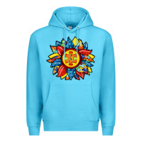 Ocean Blue autism sunflower Premium Hoodie - RacoonDesign