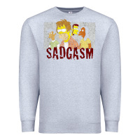 Heather Grey sadgasm Premium Sweatshirt - linhVisuals