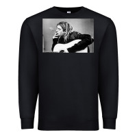 Black kurt smoking Premium Sweatshirt - linhVisuals