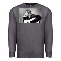 Charcoal Heather kurt smoking Premium Sweatshirt - linhVisuals