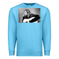Ocean Blue kurt smoking Premium Sweatshirt - linhVisuals