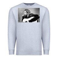 Heather Grey kurt smoking Premium Sweatshirt - linhVisuals
